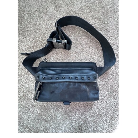 Zara Black Camo Studded Belt Bag - Picture 1 of 8